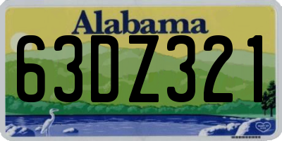 AL license plate 63DZ321