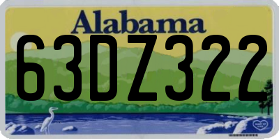 AL license plate 63DZ322
