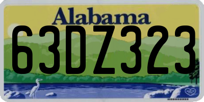AL license plate 63DZ323