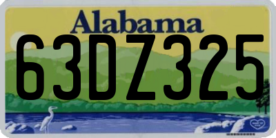 AL license plate 63DZ325