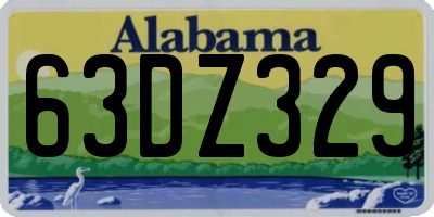AL license plate 63DZ329