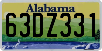 AL license plate 63DZ331