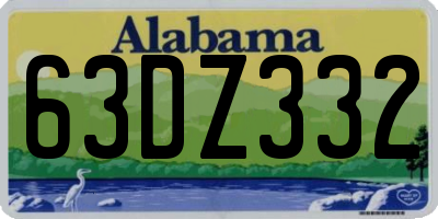 AL license plate 63DZ332