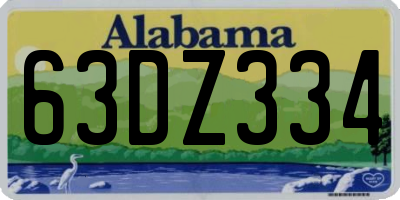 AL license plate 63DZ334