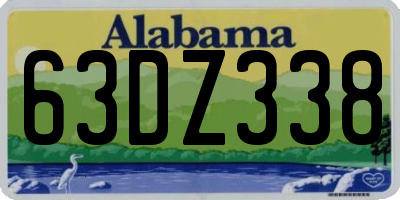 AL license plate 63DZ338