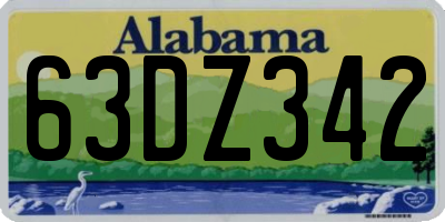 AL license plate 63DZ342