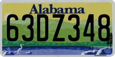 AL license plate 63DZ348