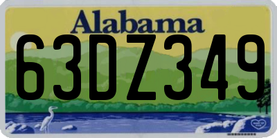 AL license plate 63DZ349