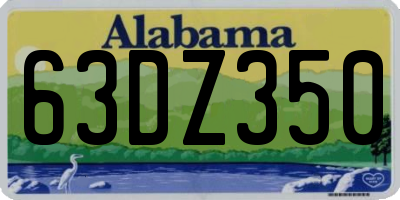 AL license plate 63DZ350