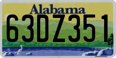 AL license plate 63DZ351