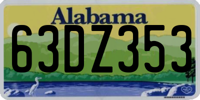 AL license plate 63DZ353