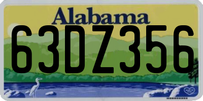 AL license plate 63DZ356