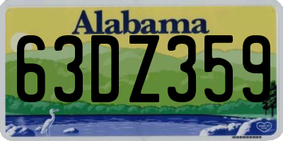 AL license plate 63DZ359