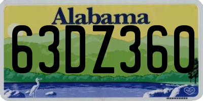 AL license plate 63DZ360