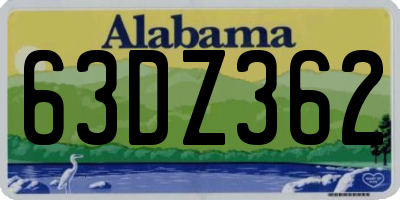 AL license plate 63DZ362
