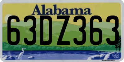 AL license plate 63DZ363