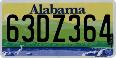 AL license plate 63DZ364