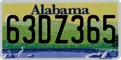 AL license plate 63DZ365
