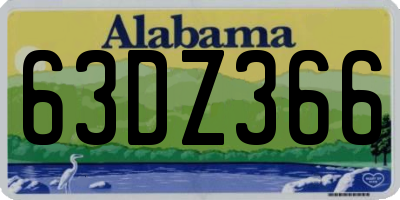 AL license plate 63DZ366