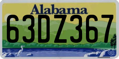 AL license plate 63DZ367