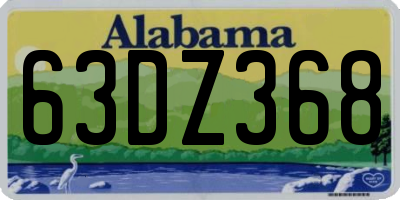 AL license plate 63DZ368