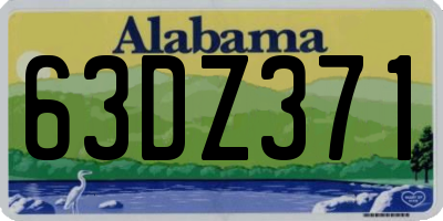 AL license plate 63DZ371