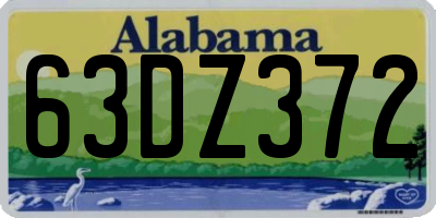 AL license plate 63DZ372