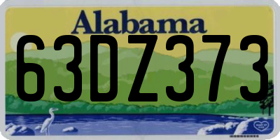 AL license plate 63DZ373