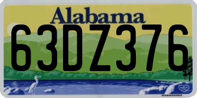 AL license plate 63DZ376
