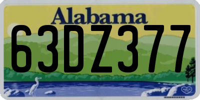 AL license plate 63DZ377