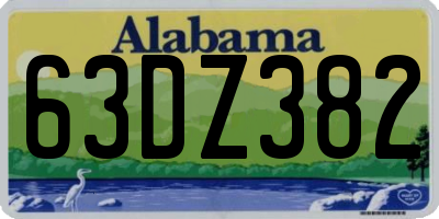 AL license plate 63DZ382