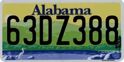 AL license plate 63DZ388