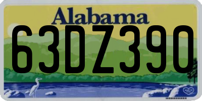 AL license plate 63DZ390