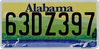 AL license plate 63DZ397