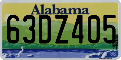AL license plate 63DZ405