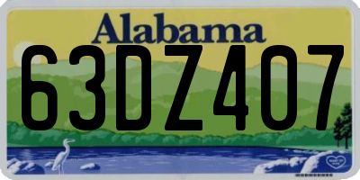 AL license plate 63DZ407