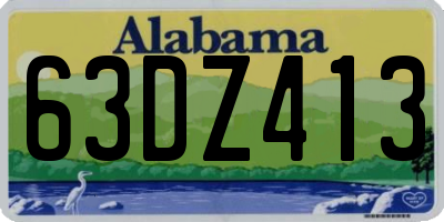 AL license plate 63DZ413
