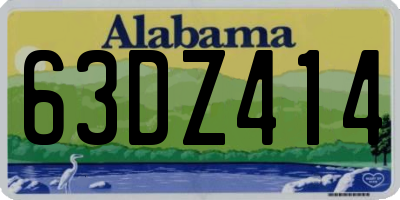AL license plate 63DZ414