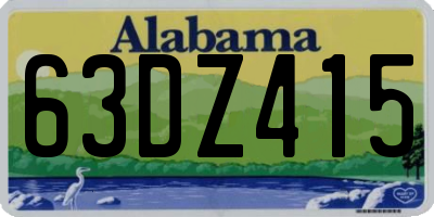 AL license plate 63DZ415