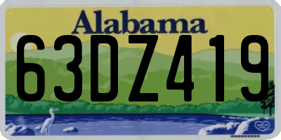 AL license plate 63DZ419
