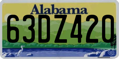 AL license plate 63DZ420
