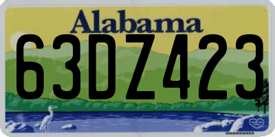 AL license plate 63DZ423