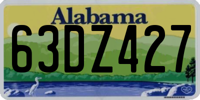 AL license plate 63DZ427