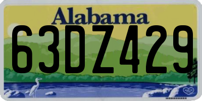 AL license plate 63DZ429
