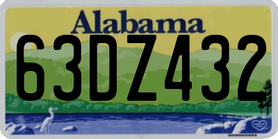 AL license plate 63DZ432
