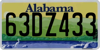 AL license plate 63DZ433