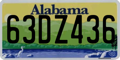 AL license plate 63DZ436
