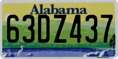 AL license plate 63DZ437