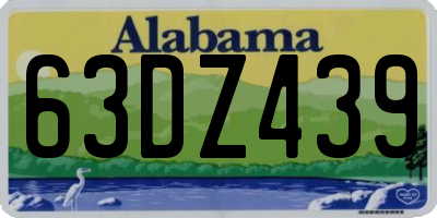 AL license plate 63DZ439