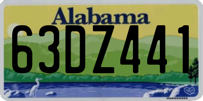 AL license plate 63DZ441